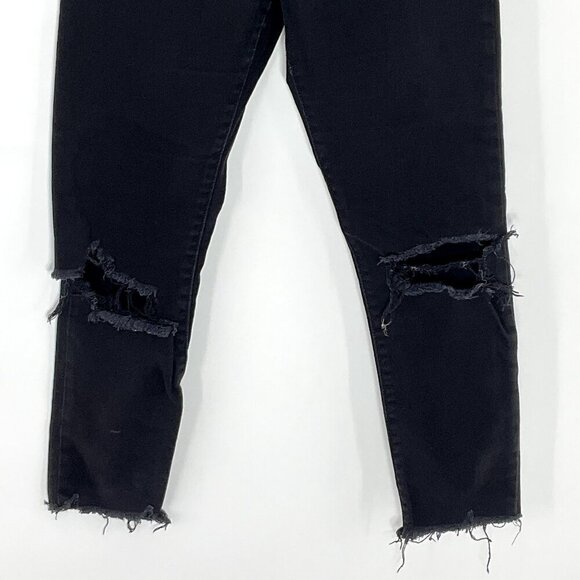 Levi's Jeans Womens 27 Black Wedgie Skinny Straight Button Fly High Rise Denim - Picture 5 of 12
